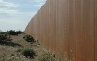 Dry climate with US-Mexico Border Wall on the right