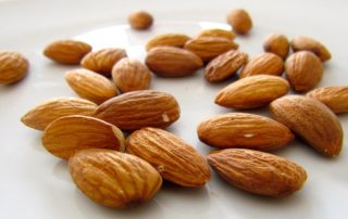 Almonds on a plate