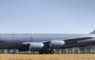 KC-135R/T Stratotanker aircraft taxiing at an airbase.