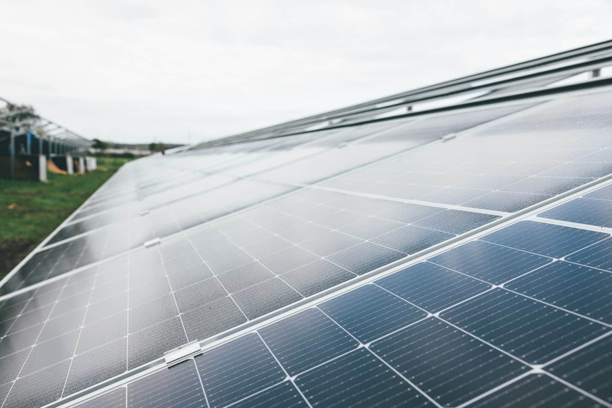 Closeup image of a solar panel